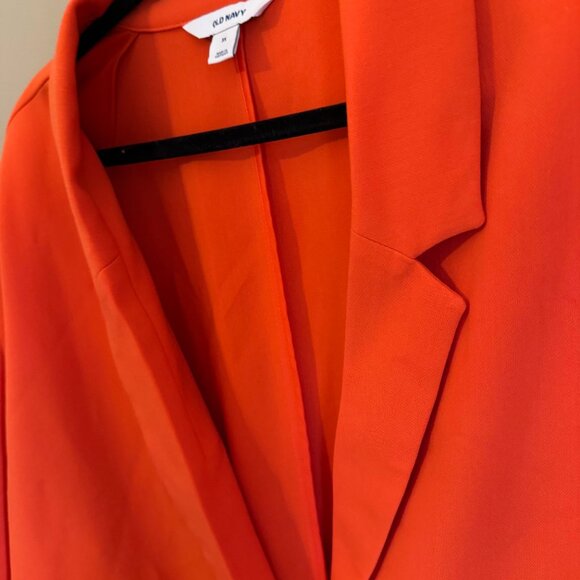 Old Navy Relaxed Blazer Warm Sunset Long Sleeve 2 Button Unlined Jacket - Picture 4 of 16